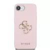 Guess PU Grained 4G Metal Logo tok Apple iPhone 16e/17e készülékhez – Rózsaszín