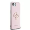 Guess PU Grained 4G Metal Logo tok Apple iPhone 16e/17e készülékhez – Rózsaszín