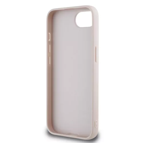 Guess PU Grained 4G Metal Logo tok Apple iPhone 16e/17e készülékhez – Rózsaszín