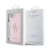 Guess PU Grained 4G Metal Logo tok Apple iPhone 16e/17e készülékhez – Rózsaszín