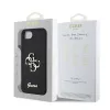 Guess PU Fixed Glitter 4G Metal Logo tok Apple iPhone 16e/17e készülékhez – Fekete