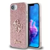 Guess PU Fixed Glitter 4G Metal Logo tok Apple iPhone 16e/17e készülékhez – Rózsaszín