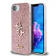 Guess PU Fixed Glitter 4G Metal Logo tok Apple iPhone 16e/17e készülékhez – Rózsaszín