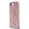 Guess PU Fixed Glitter 4G Metal Logo tok Apple iPhone 16e/17e készülékhez – Rózsaszín