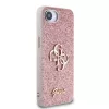 Guess PU Fixed Glitter 4G Metal Logo tok Apple iPhone 16e/17e készülékhez – Rózsaszín