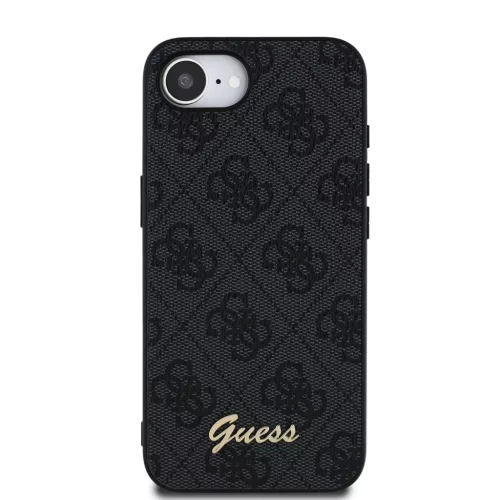 Guess 4G Script Logo MagSafe tok Apple iPhone 16e/17e készülékhez – Fekete