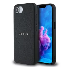   Guess PU Grained Classic Logo MagSafe tok Apple iPhone 16e/17e készülékhez – Fekete