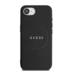Guess PU Grained Classic Logo MagSafe tok Apple iPhone 16e/17e készülékhez – Fekete
