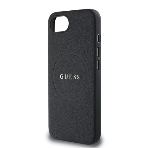Guess PU Grained Classic Logo MagSafe tok Apple iPhone 16e/17e készülékhez – Fekete