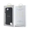 Guess PU Grained Classic Logo MagSafe tok Apple iPhone 16e/17e készülékhez – Fekete