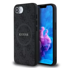   Guess PU Leather 4G Colored Ring MagSafe tok Apple iPhone 16e/17e készülékhez – Fekete