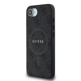  Guess PU Leather 4G Colored Ring MagSafe tok Apple iPhone 16e/17e készülékhez – Fekete