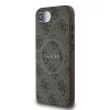 Guess PU Leather 4G Colored Ring MagSafe tok Apple iPhone 16e/17e készülékhez – Barna