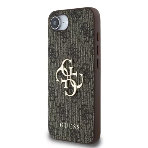 Guess PU 4G Metal Logo tok Apple iPhone 16e/17e készülékhez – Barna