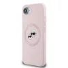 Karl Lagerfeld Liquid Silicone K&CH Heads MagSafe tok Apple iPhone 16e / 17e készülékhez – Rózsaszín