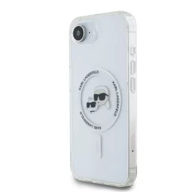   Karl Lagerfeld IML K&CH Heads Metal Frame MagSafe tok Apple iPhone 16e / 17e készülékhez – Átlátszó