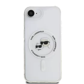   Karl Lagerfeld IML K&CH Heads Metal Frame MagSafe tok Apple iPhone 16e / 17e készülékhez – Átlátszó