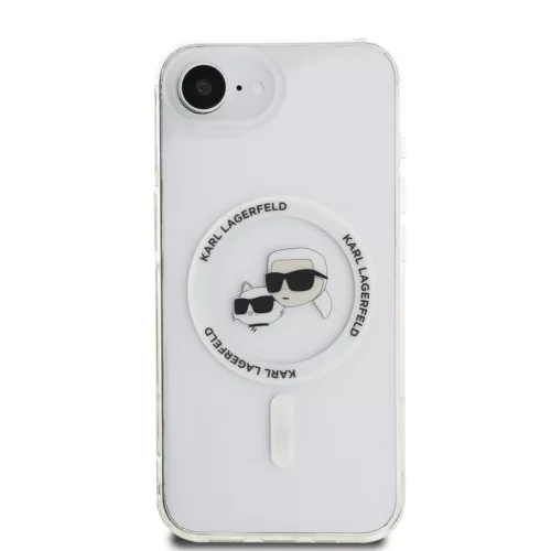Karl Lagerfeld IML K&CH Heads Metal Frame MagSafe tok Apple iPhone 16e / 17e készülékhez – Átlátszó