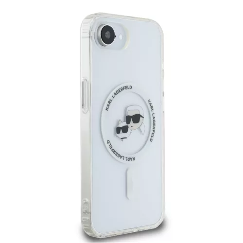 Karl Lagerfeld IML K&CH Heads Metal Frame MagSafe tok Apple iPhone 16e / 17e készülékhez – Átlátszó