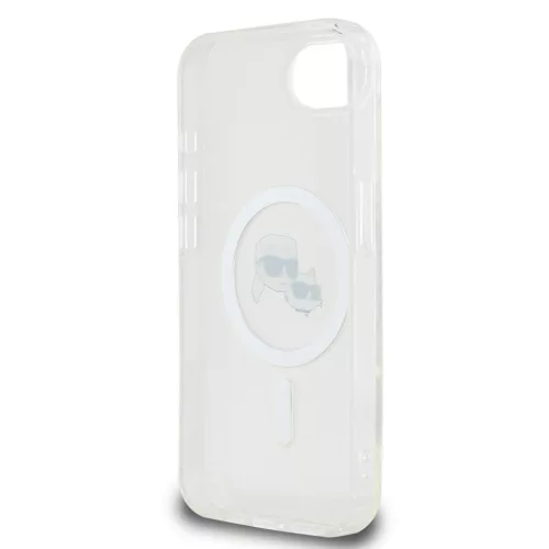 Karl Lagerfeld IML K&CH Heads Metal Frame MagSafe tok Apple iPhone 16e / 17e készülékhez – Átlátszó