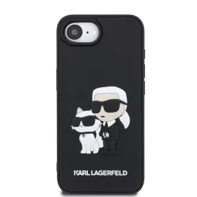   Karl Lagerfeld 3D Rubber Karl and Choupette tok Apple iPhone 16e / 17e készülékhez – Fekete
