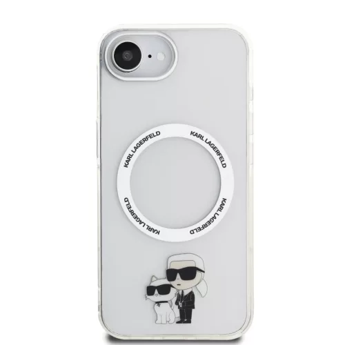 Karl Lagerfeld IML Karl and Choupette MagSafe tok Apple iPhone 16e / 17e készülékhez – Átlátszó