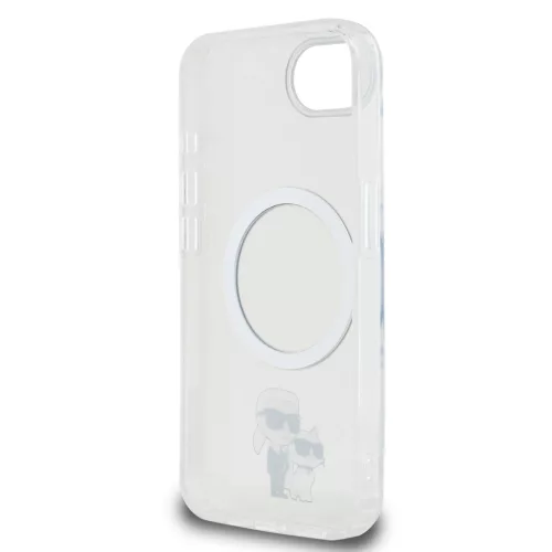 Karl Lagerfeld IML Karl and Choupette MagSafe tok Apple iPhone 16e / 17e készülékhez – Átlátszó