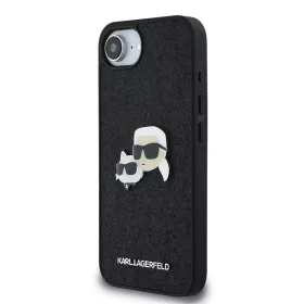   Karl Lagerfeld Fixed Glitter Metal K&CH tok Apple iPhone 16e / 17e készülékhez – Fekete