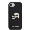 Karl Lagerfeld Fixed Glitter Metal K&CH tok Apple iPhone 16e / 17e készülékhez – Fekete