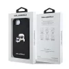 Karl Lagerfeld Fixed Glitter Metal K&CH tok Apple iPhone 16e / 17e készülékhez – Fekete