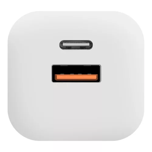 OBAL:ME GaN Fali Töltő USB-A + USB-C 36W - fehér