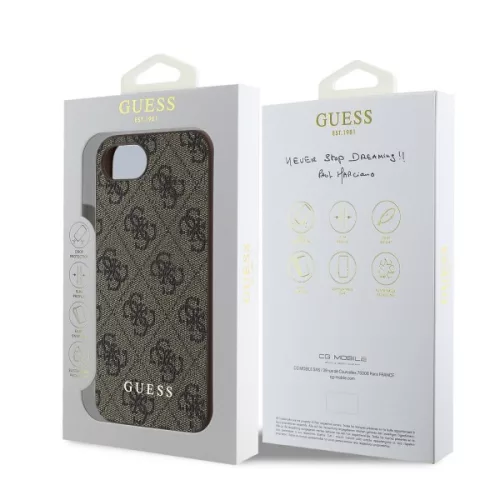 Guess 4G Charm iPhone 16e/17e tok – Barna (Tone on Tone)