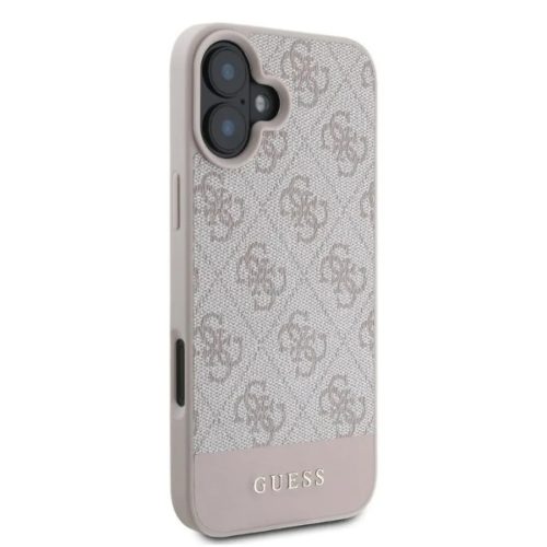 Guess PU 4G Stripe tok, iPhone 16 - rózsaszín