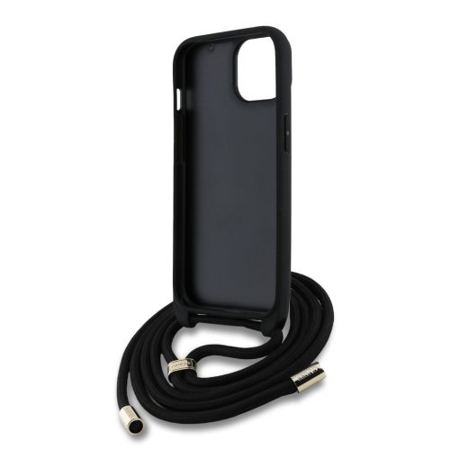 Guess PU 4G Metal Logo Crossbody Popruh tok, iPhone 16 Pro - rózsaszín