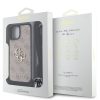 Guess PU 4G Metal Logo Crossbody Popruh tok, iPhone 16 Pro - rózsaszín