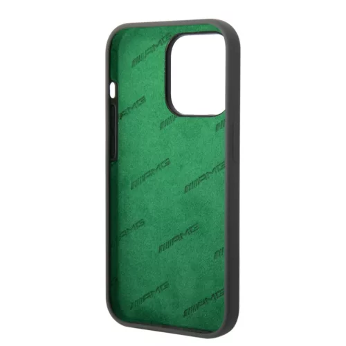AMG Liquid Silicone Green Logo iPhone 14 Pro tok – Szürke
