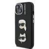Karl Lagerfeld Grained PU K&CH Heads tok, iPhone 16 Pro - fekete