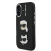 Karl Lagerfeld Grained PU K&CH Heads tok, iPhone 16 - fekete