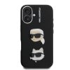 Karl Lagerfeld Grained PU K&CH Heads tok, iPhone 16 - fekete