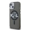 Karl Lagerfeld IML Glitter Karl and Choupette Sketch MagSafe tok, iPhone 16 Pro - fekete
