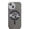 Karl Lagerfeld IML Glitter Karl and Choupette Sketch MagSafe tok, iPhone 16 Pro - fekete