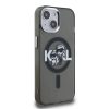 Karl Lagerfeld IML Glitter Karl and Choupette Sketch MagSafe tok, iPhone 16 Pro - fekete