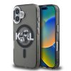 Karl Lagerfeld IML Glitter Karl and Choupette Sketch MagSafe tok, iPhone 16 - fekete