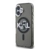 Karl Lagerfeld IML Glitter Karl and Choupette Sketch MagSafe tok, iPhone 16 - fekete
