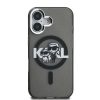 Karl Lagerfeld IML Glitter Karl and Choupette Sketch MagSafe tok, iPhone 16 - fekete