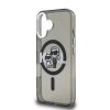 Karl Lagerfeld IML Glitter Karl and Choupette Sketch MagSafe tok, iPhone 16 - fekete