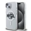 Karl Lagerfeld IML Glitter Karl and Choupette Sketch MagSafe tok, iPhone 16 Pro Transparent