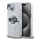 Karl Lagerfeld IML Glitter Karl and Choupette Sketch MagSafe tok, iPhone 16 Pro Transparent