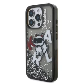   Karl Lagerfeld Liquid Glitter Scattered Choupette iPhone 16 Pro Max tok – fekete