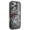 Karl Lagerfeld Liquid Glitter Scattered Choupette iPhone 16 Pro Max tok – fekete